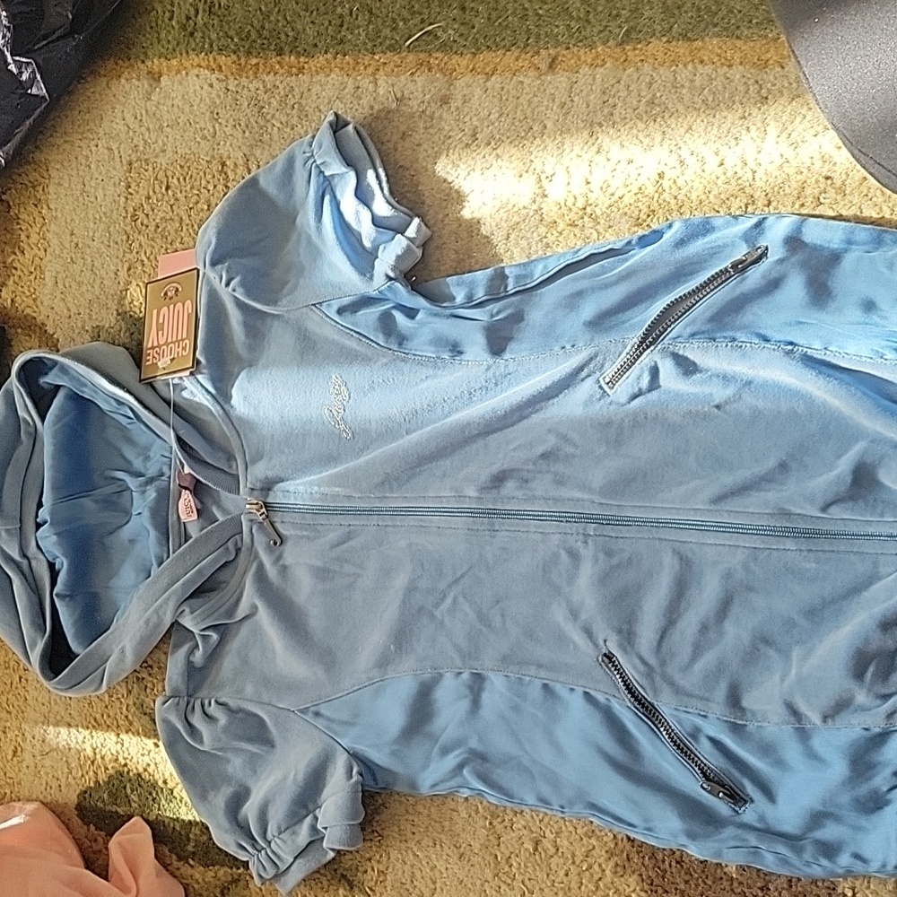 JUICY COUTURE PALE PERIWINKLE HOODIE SIZE 8